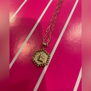 “L” medallion necklace